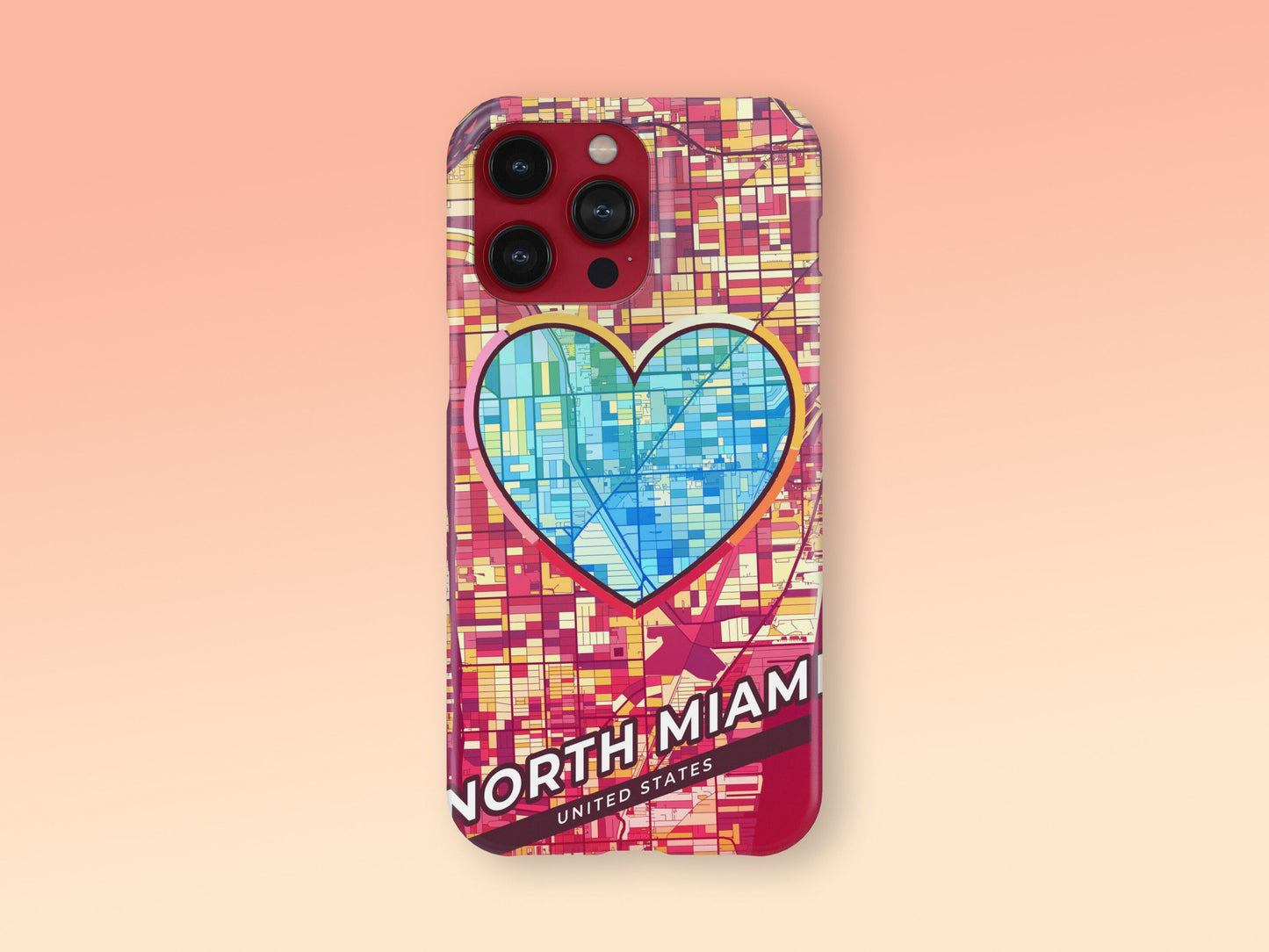 North Miami Florida slim phone case with colorful icon 2