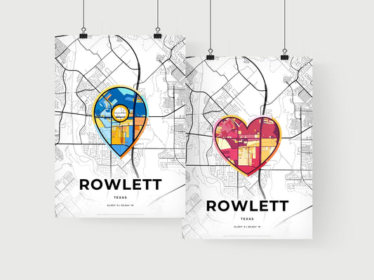 Rowlett Texas art print for couples