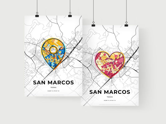San Marcos Texas art print for couples