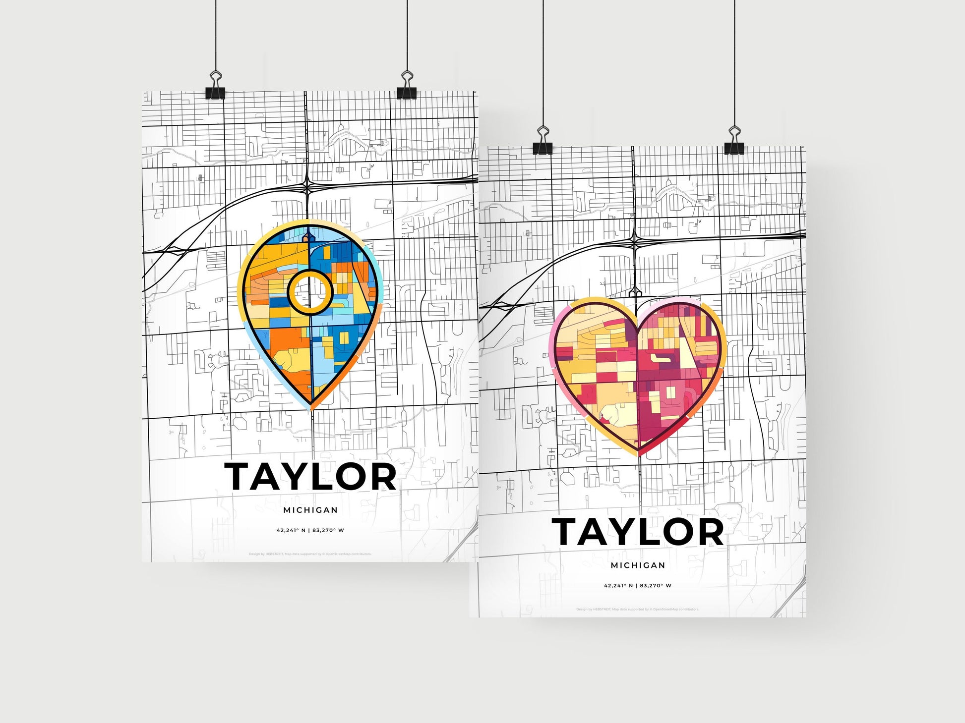 Taylor Michigan art print for couples