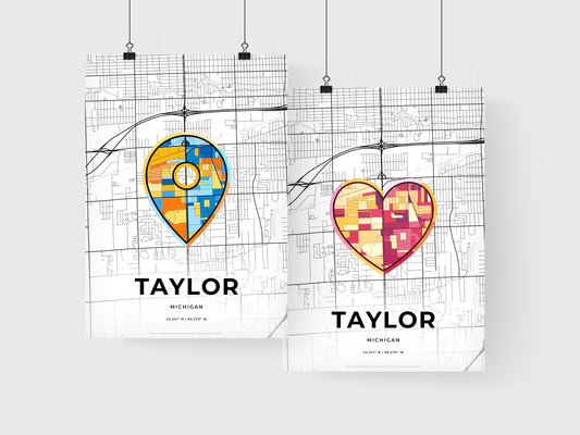 Taylor Michigan art print for couples