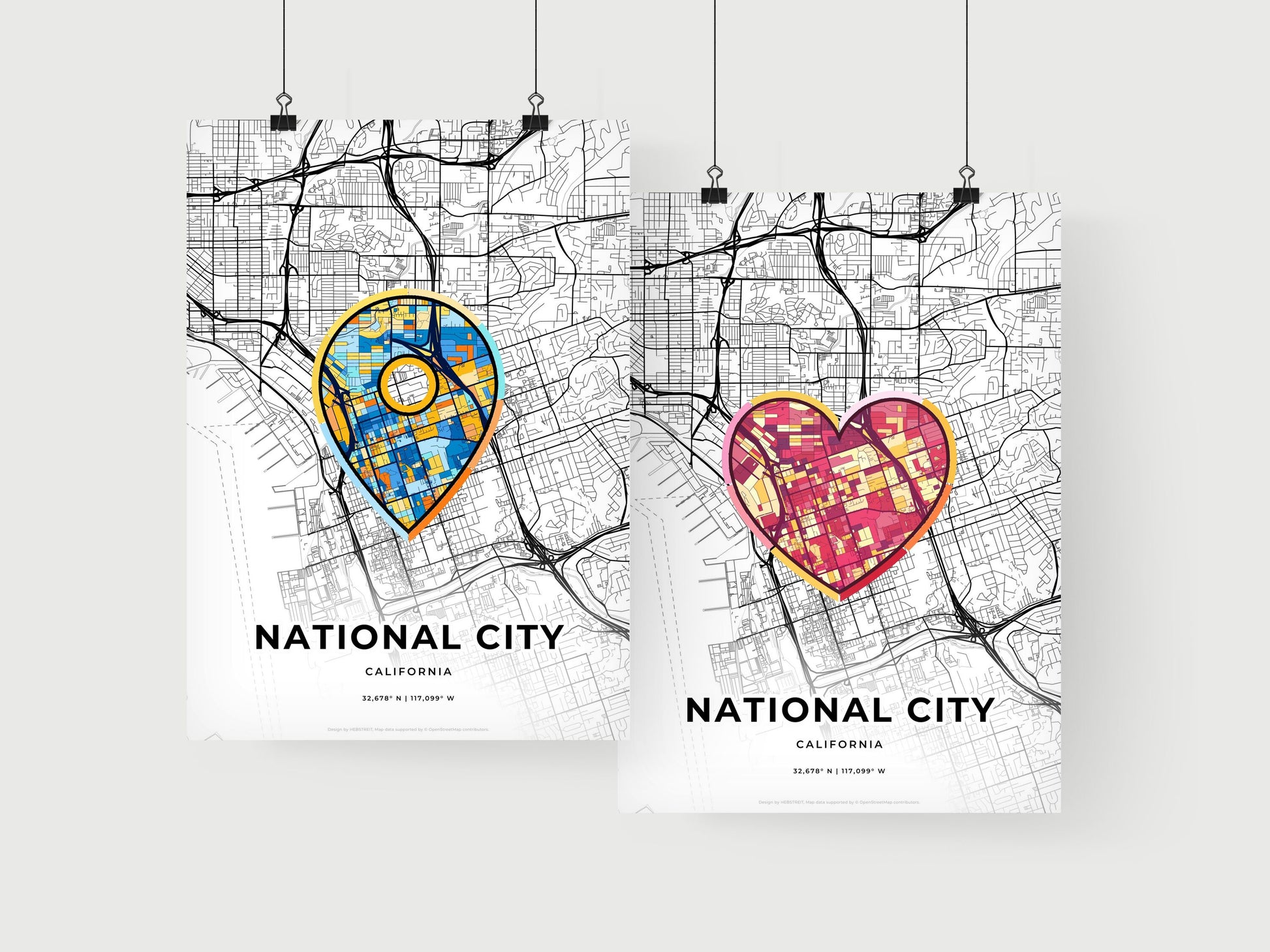 National City California art print for couples