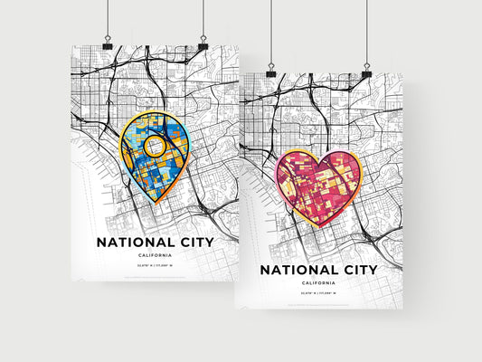 National City California art print for couples