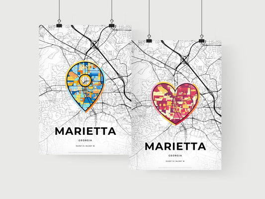 Marietta Georgia art print for couples