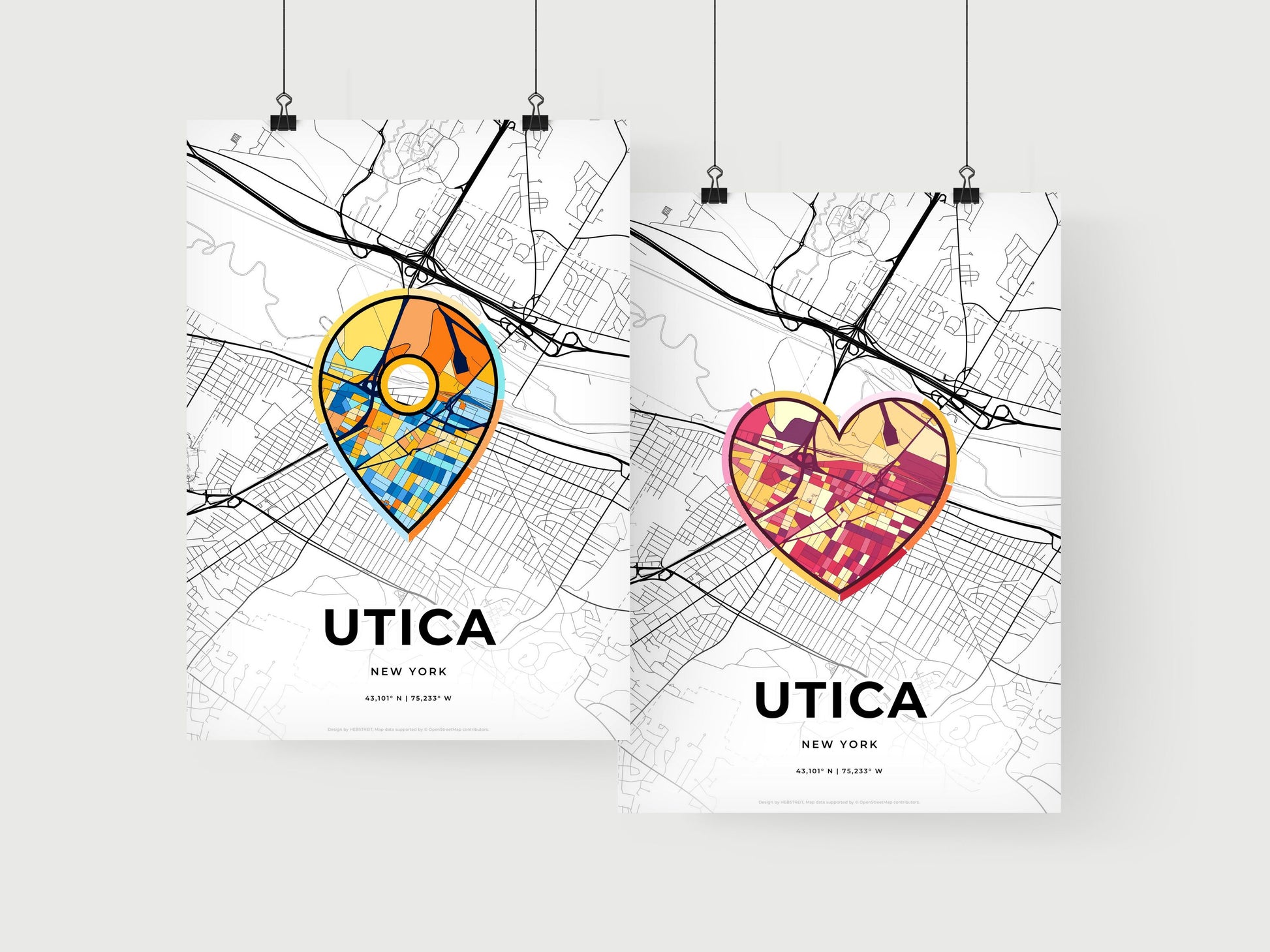 Utica New York art print for couples