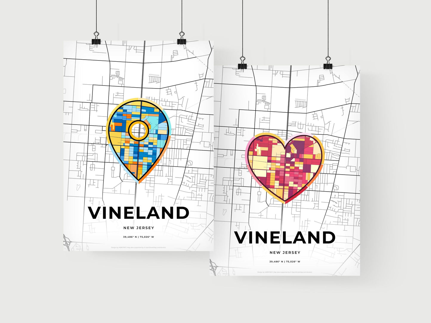 Vineland New Jersey art print for couples