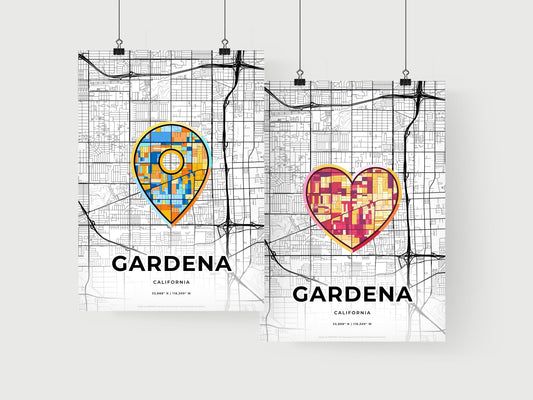Gardena California art print for couples