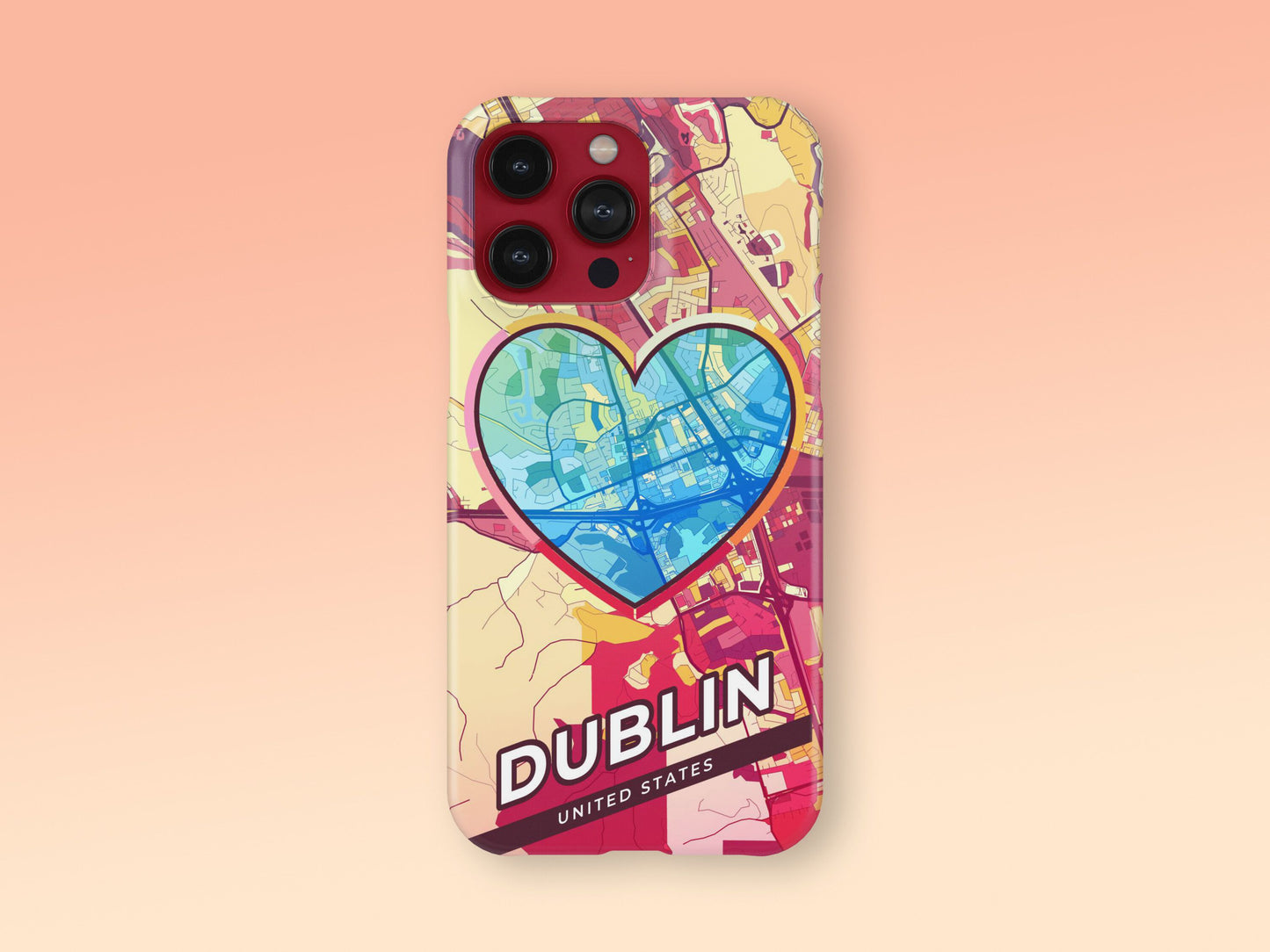 Dublin California slim phone case with colorful icon. Birthday, wedding or housewarming gift. Couple match cases. 2