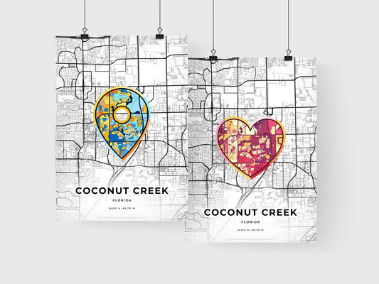 Coconut Creek Florida art print for couples