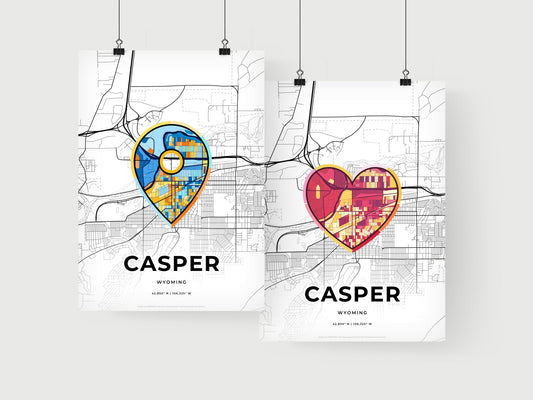 Casper Wyoming art print for couples