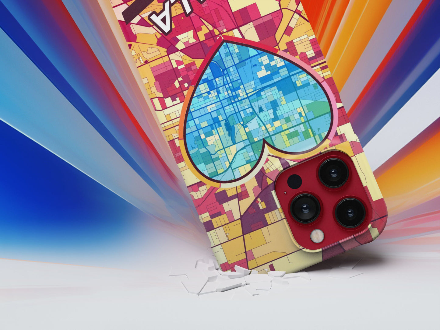 Ocala Florida slim phone case with colorful icon