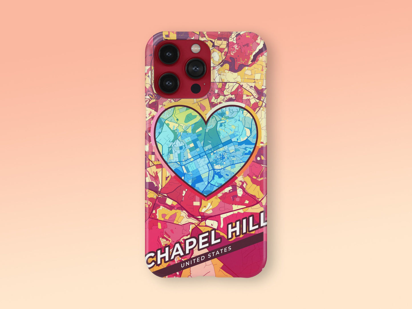 Chapel Hill North Carolina slim phone case with colorful icon. Birthday, wedding or housewarming gift. Couple match cases. 2