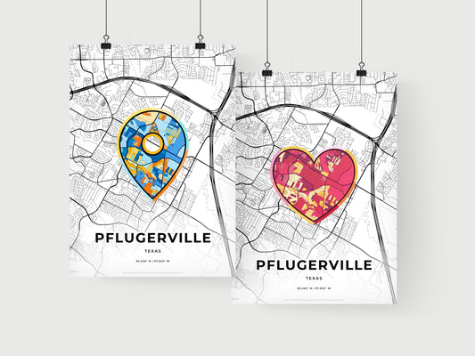 Pflugerville Texas art print for couples