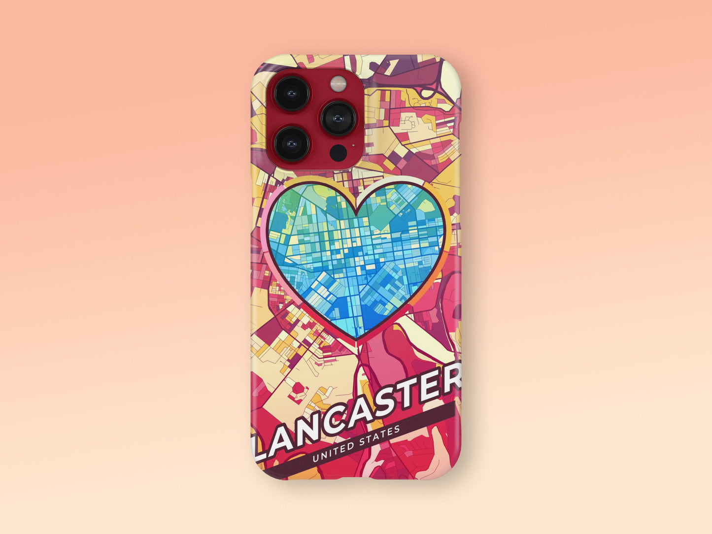 Lancaster Pennsylvania slim phone case with colorful icon. Birthday, wedding or housewarming gift. Couple match cases. 2