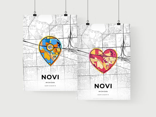 Novi Michigan art print for couples