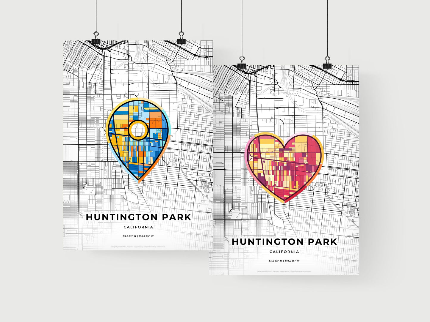 Huntington Park California art print for couples