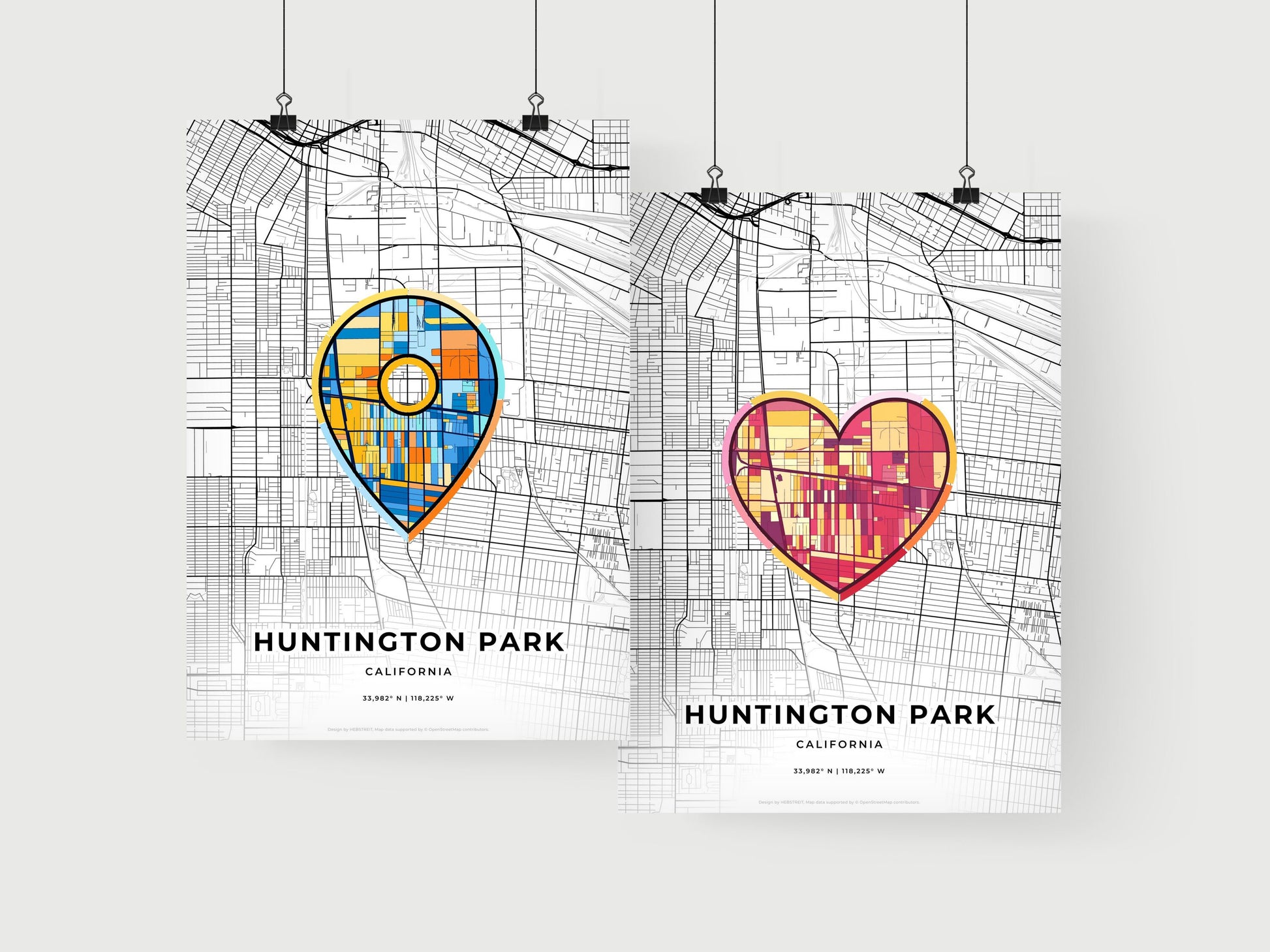 Huntington Park California art print for couples