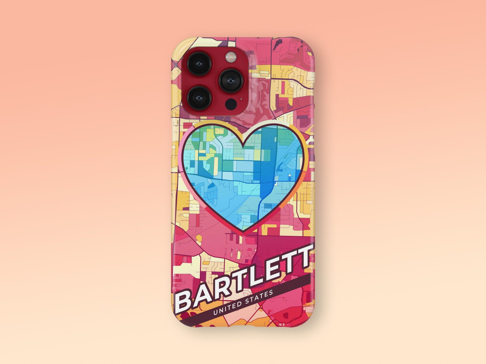 Bartlett Tennessee slim phone case with colorful icon. Birthday, wedding or housewarming gift. Couple match cases. 2