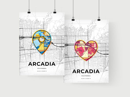 Arcadia California art print for couples