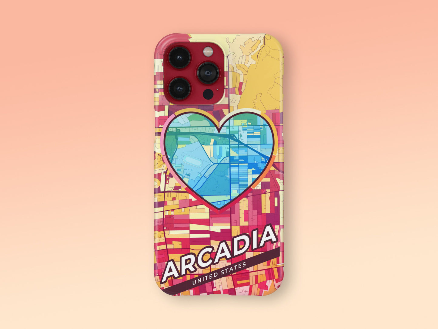 Arcadia California slim phone case with colorful icon. Birthday, wedding or housewarming gift. Couple match cases. 2