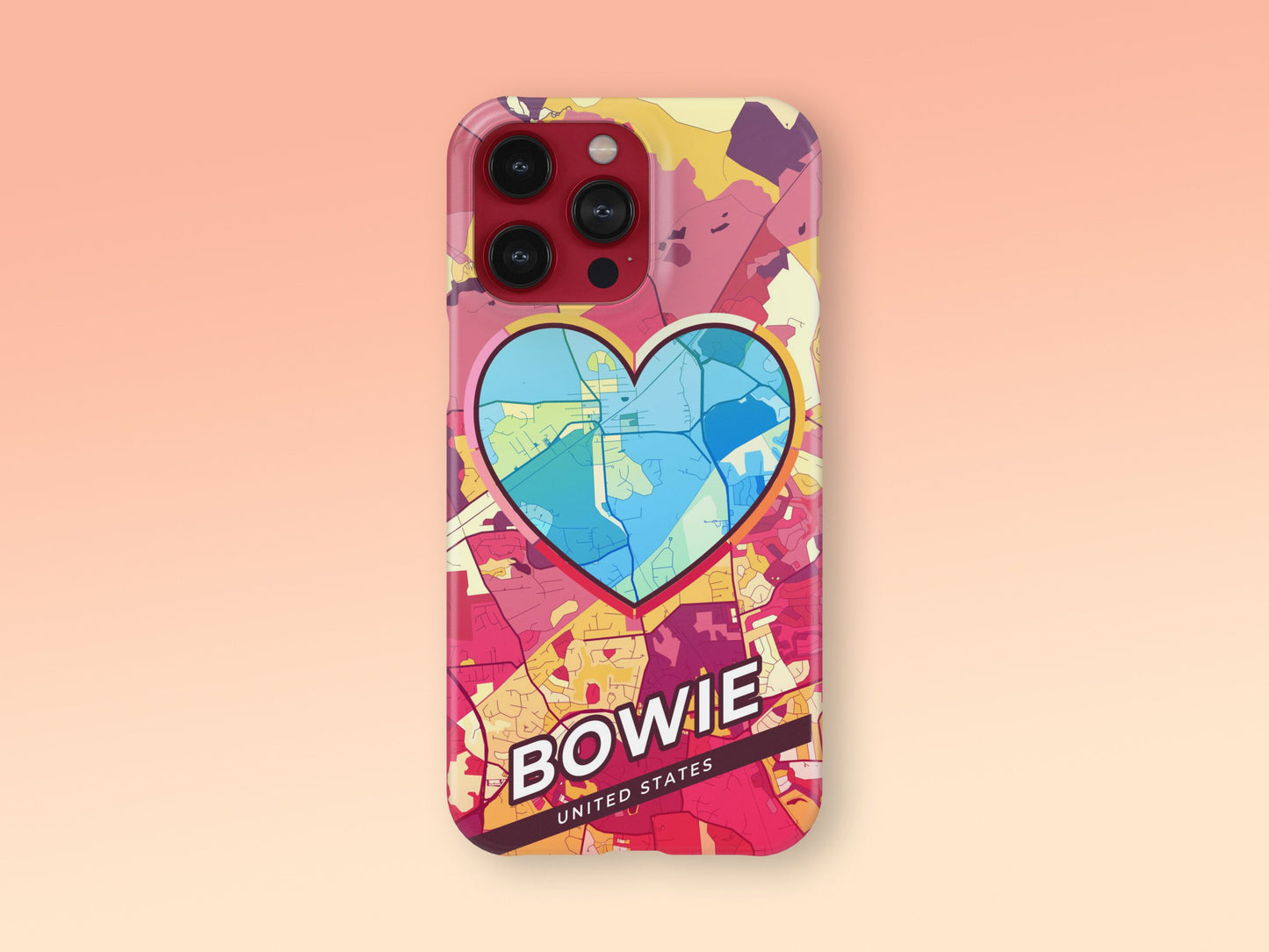 Bowie Maryland slim phone case with colorful icon. Birthday, wedding or housewarming gift. Couple match cases. 2