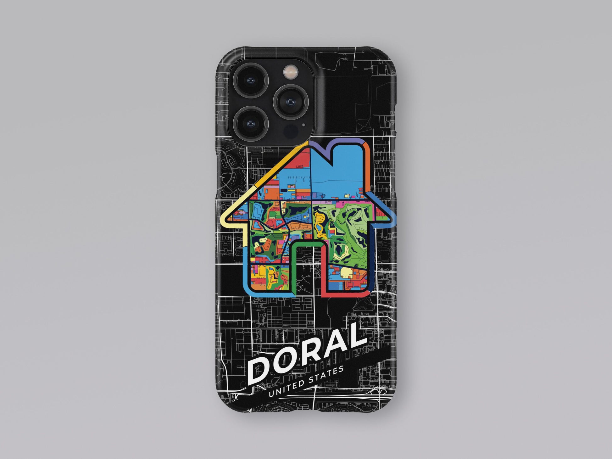 Doral Florida slim phone case with colorful icon. Birthday, wedding or housewarming gift. Couple match cases. 3