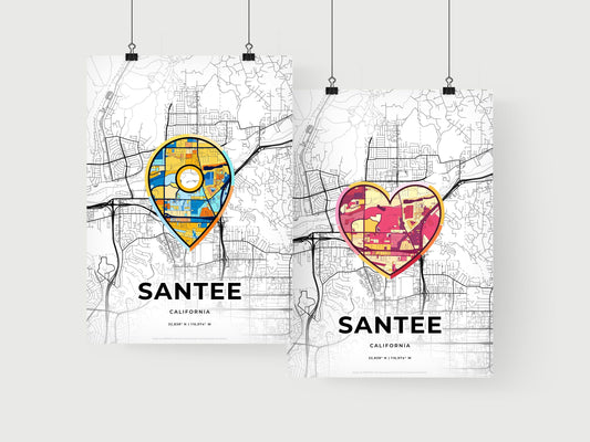 Santee California art print for couples