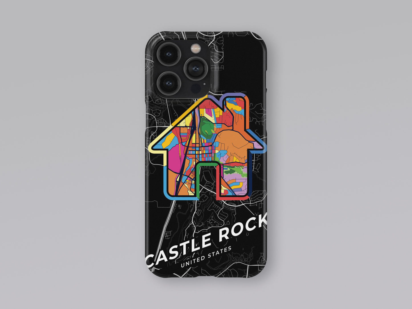 Castle Rock Colorado slim phone case with colorful icon. Birthday, wedding or housewarming gift. Couple match cases. 3