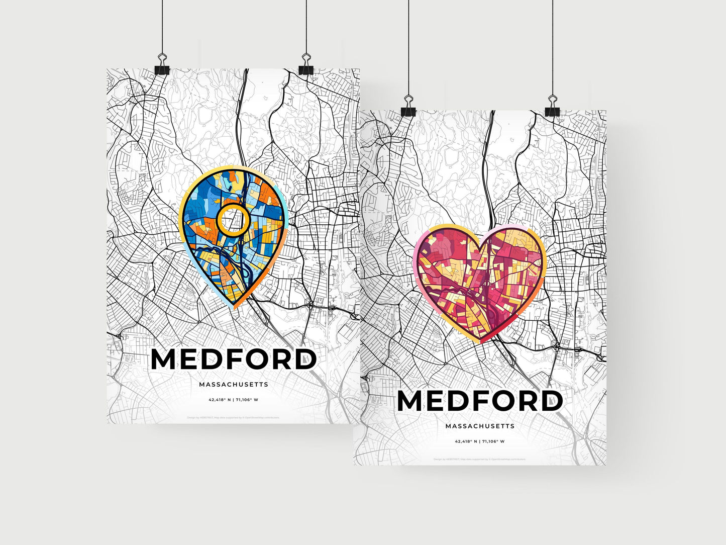 Medford Massachusetts art print for couples