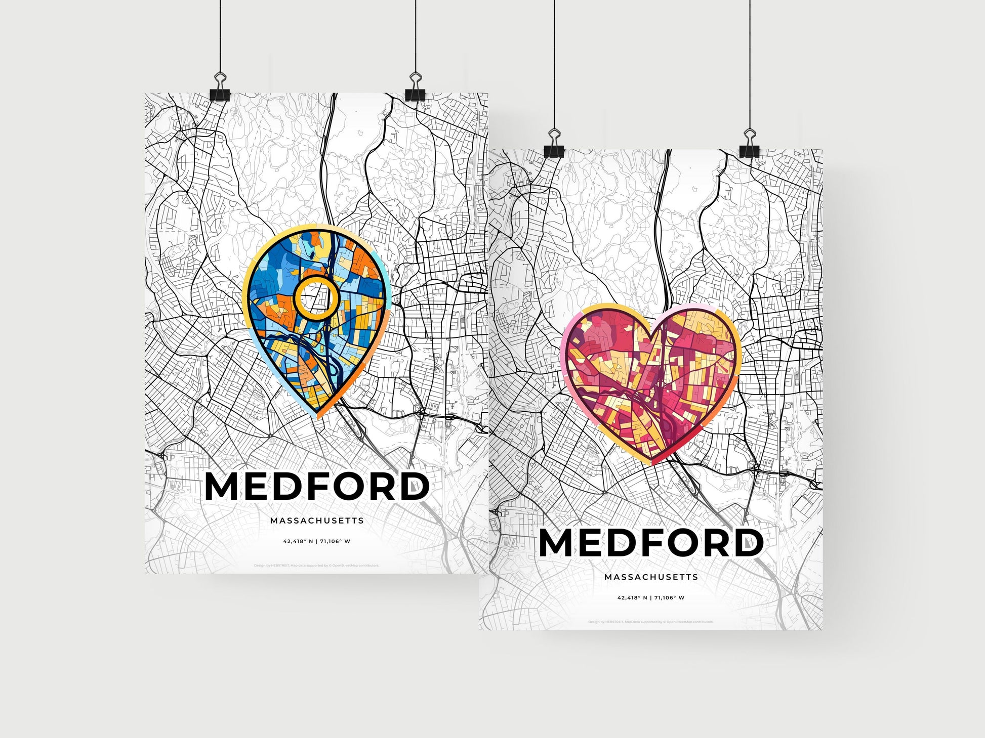 Medford Massachusetts art print for couples