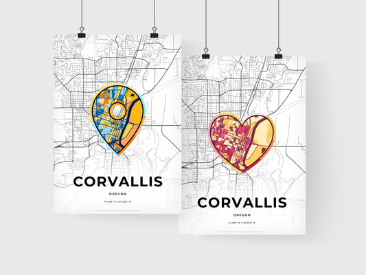 Corvallis Oregon art print for couples
