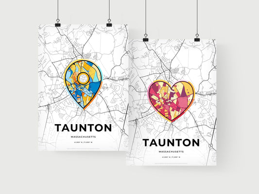 Taunton Massachusetts art print for couples