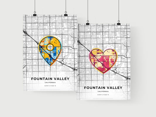 Fountain Valley California art print for couples