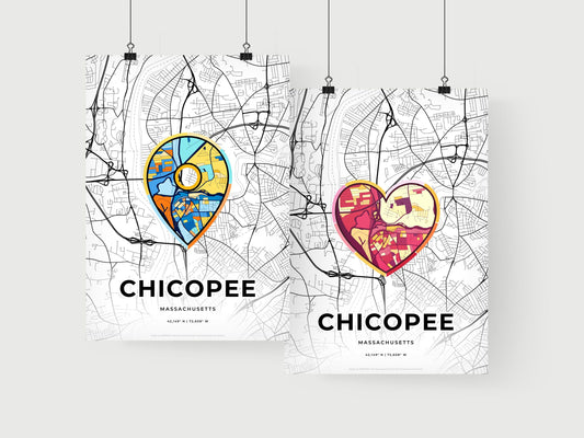 Chicopee Massachusetts art print for couples