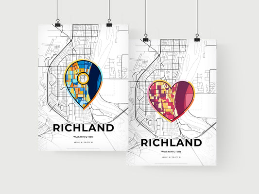 Richland Washington art print for couples