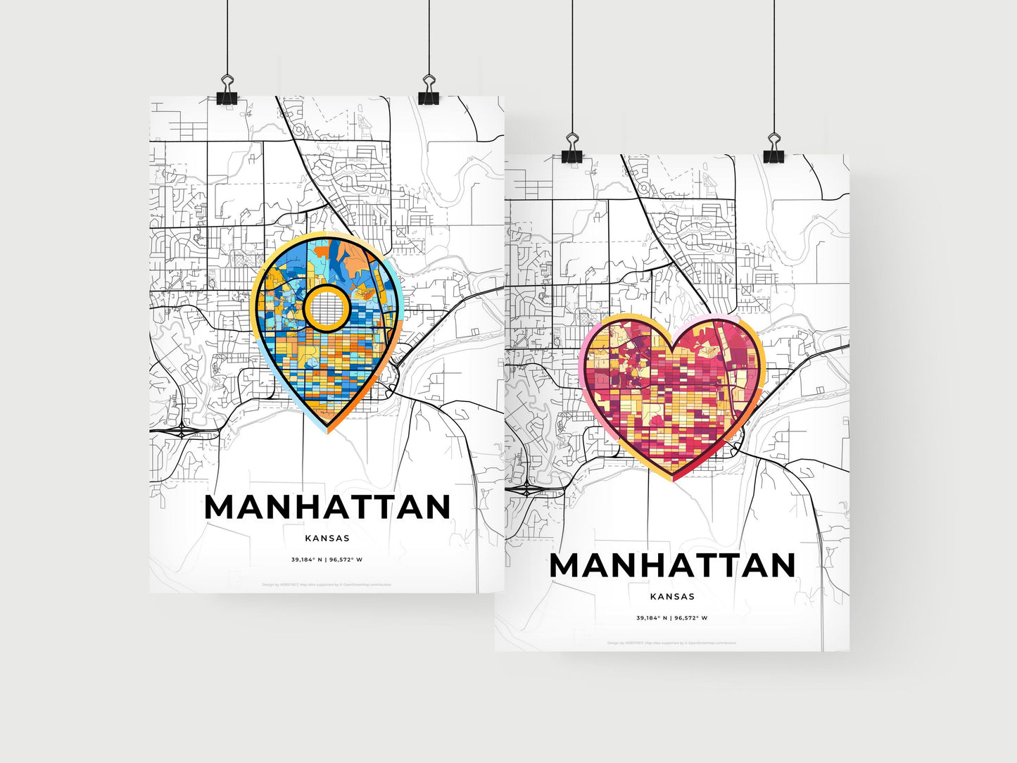 Manhattan Kansas art print for couples