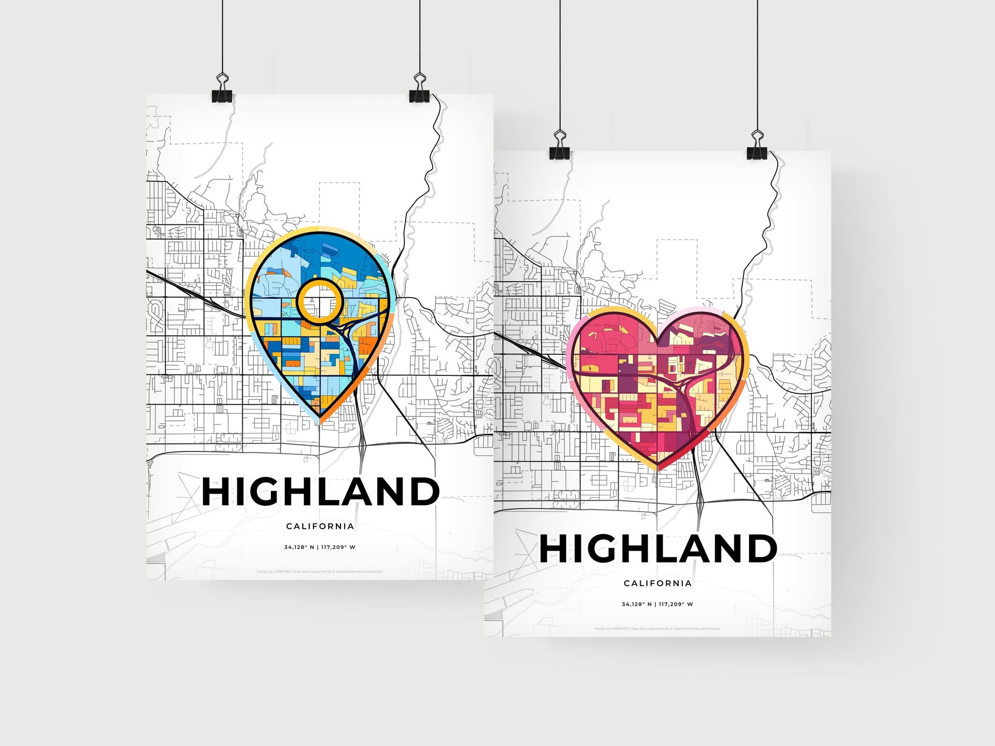 Highland California art print for couples