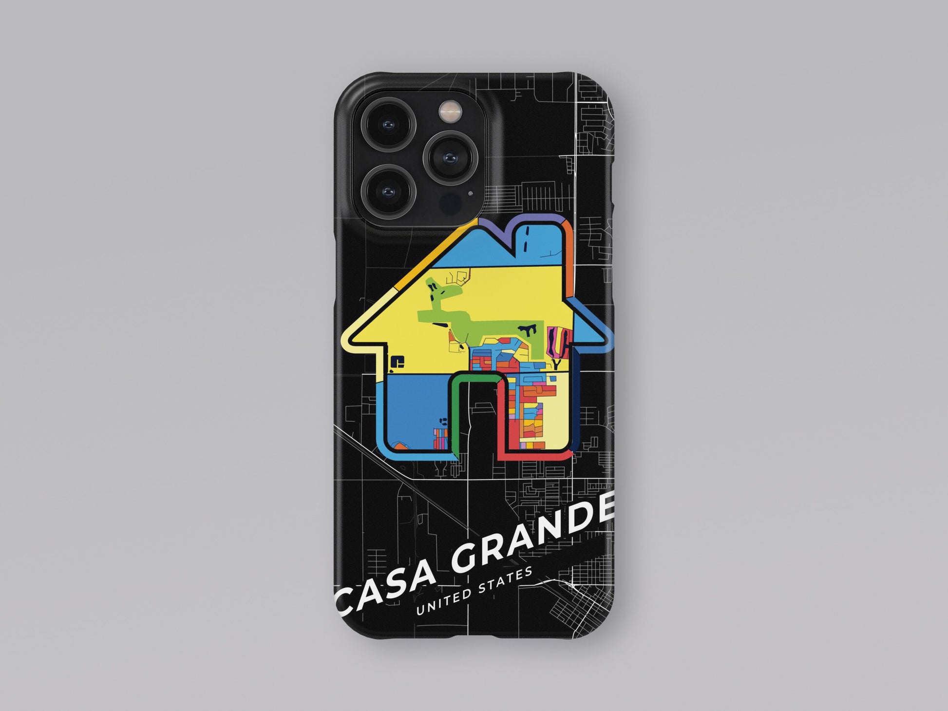 Casa Grande Arizona slim phone case with colorful icon. Birthday, wedding or housewarming gift. Couple match cases. 3