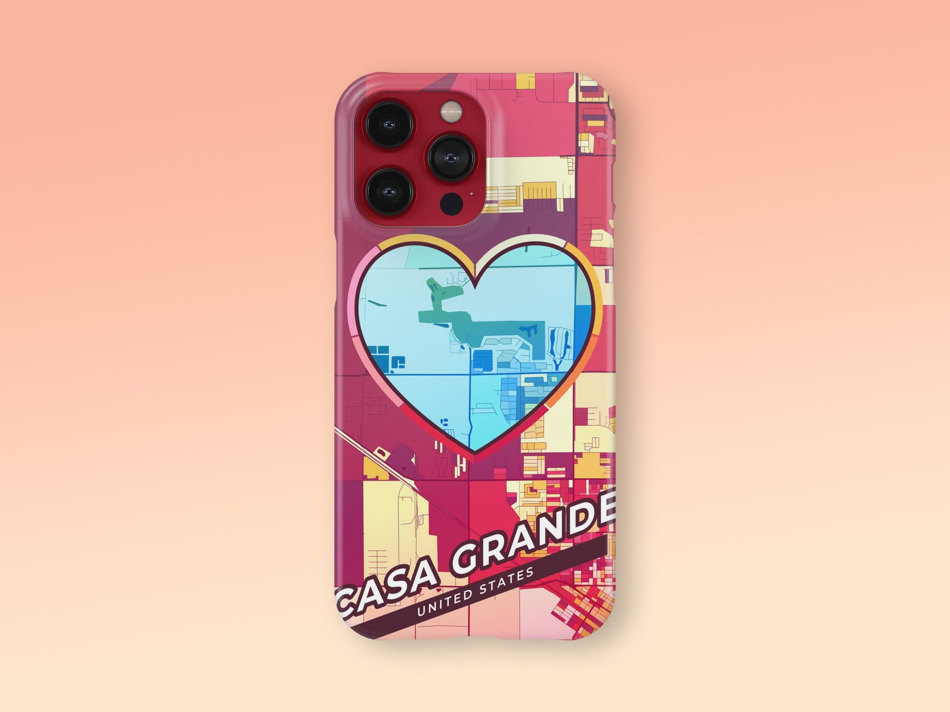 Casa Grande Arizona slim phone case with colorful icon. Birthday, wedding or housewarming gift. Couple match cases. 2