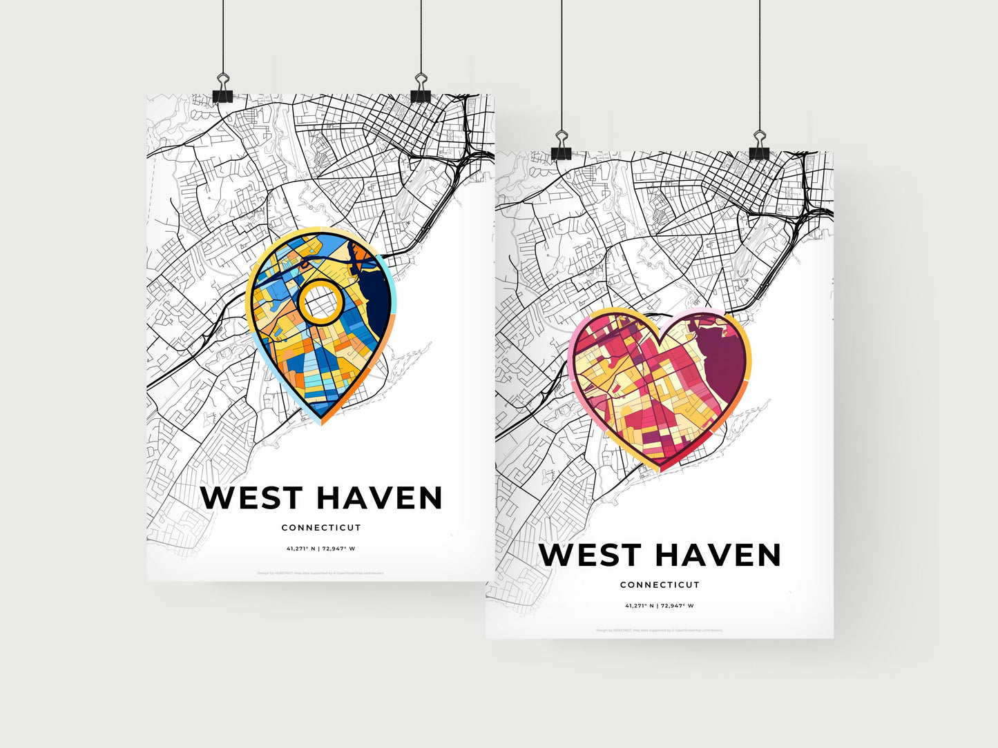 West Haven Connecticut art print for couples