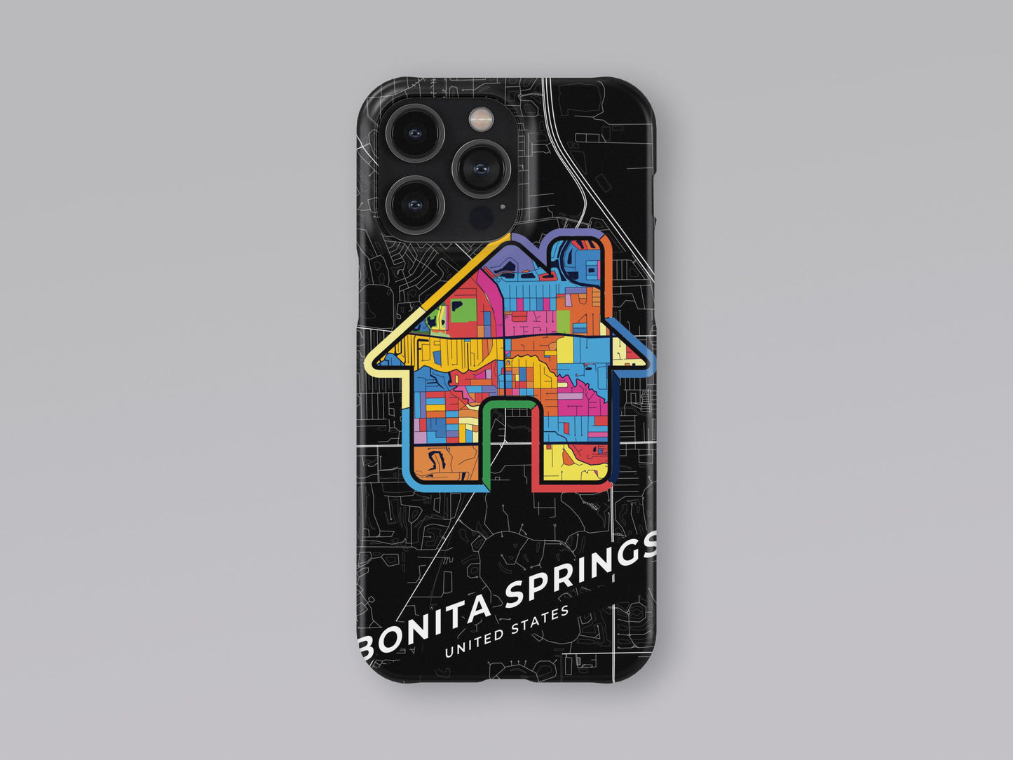 Bonita Springs Florida slim phone case with colorful icon. Birthday, wedding or housewarming gift. Couple match cases. 3