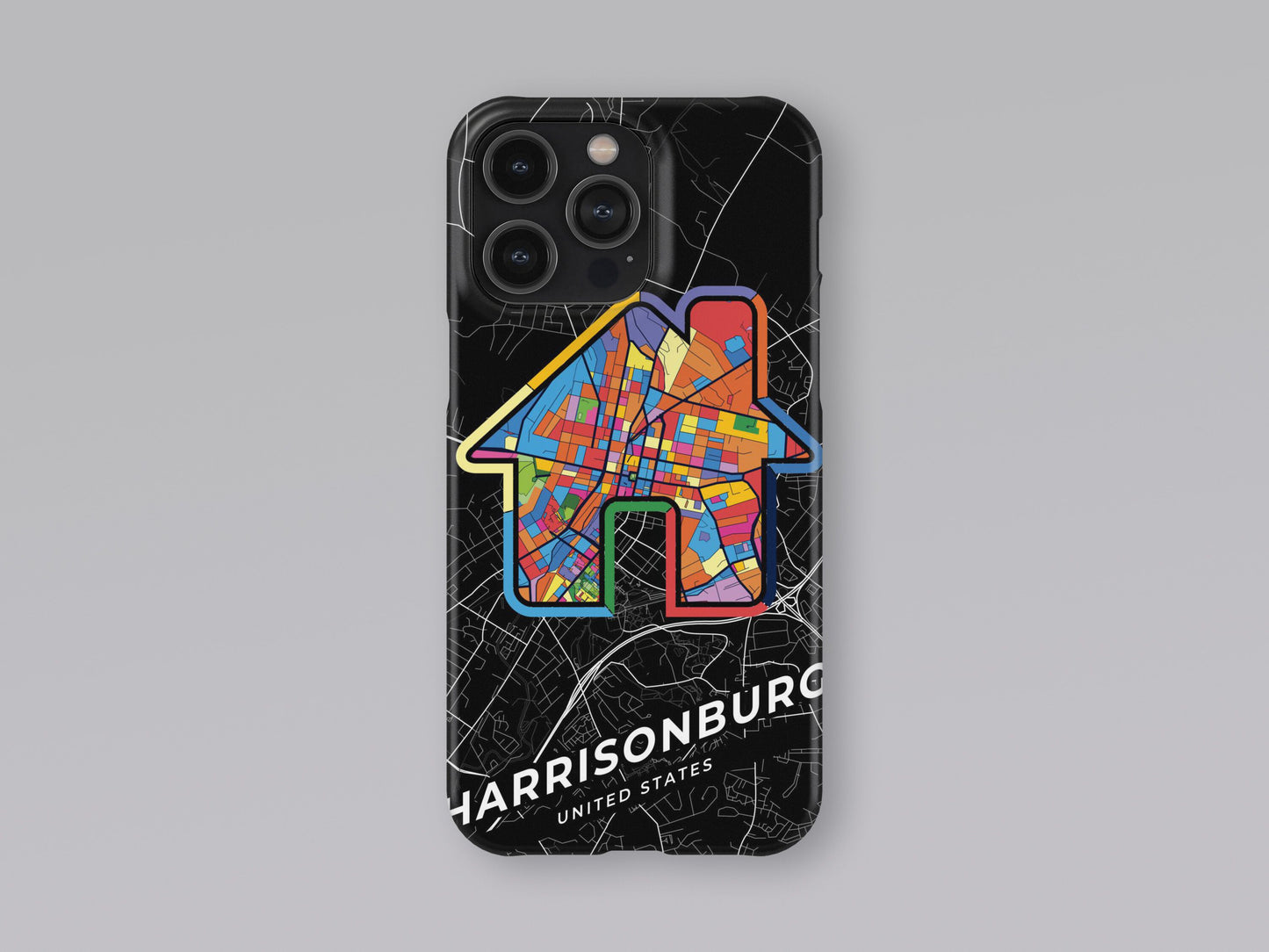 Harrisonburg Virginia slim phone case with colorful icon. Birthday, wedding or housewarming gift. Couple match cases. 3