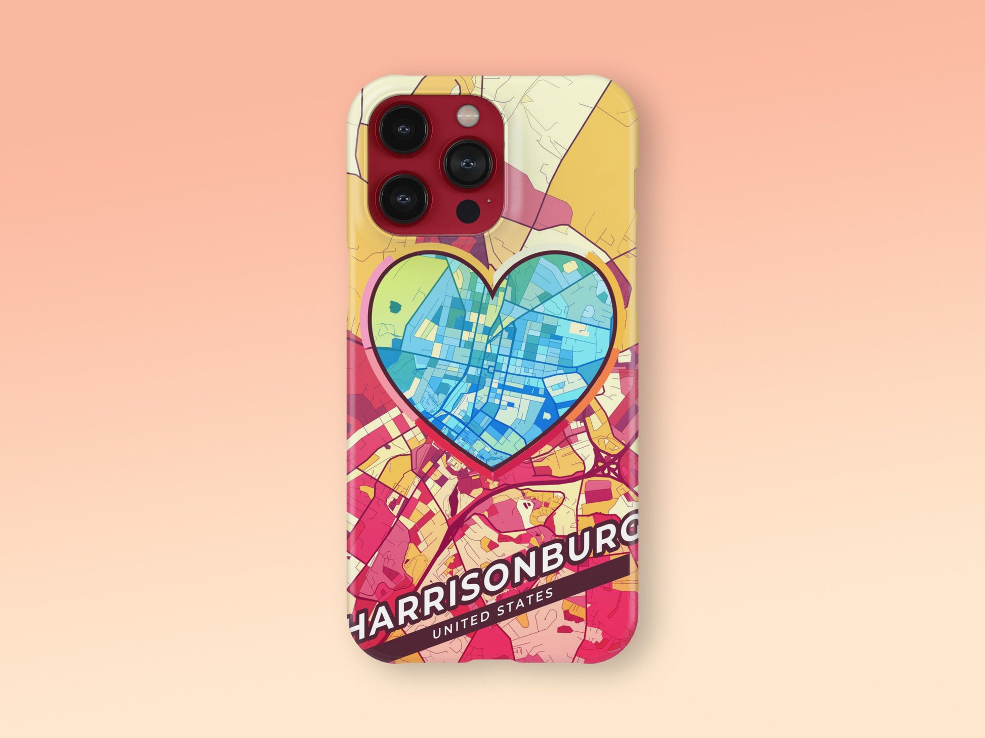 Harrisonburg Virginia slim phone case with colorful icon. Birthday, wedding or housewarming gift. Couple match cases. 2