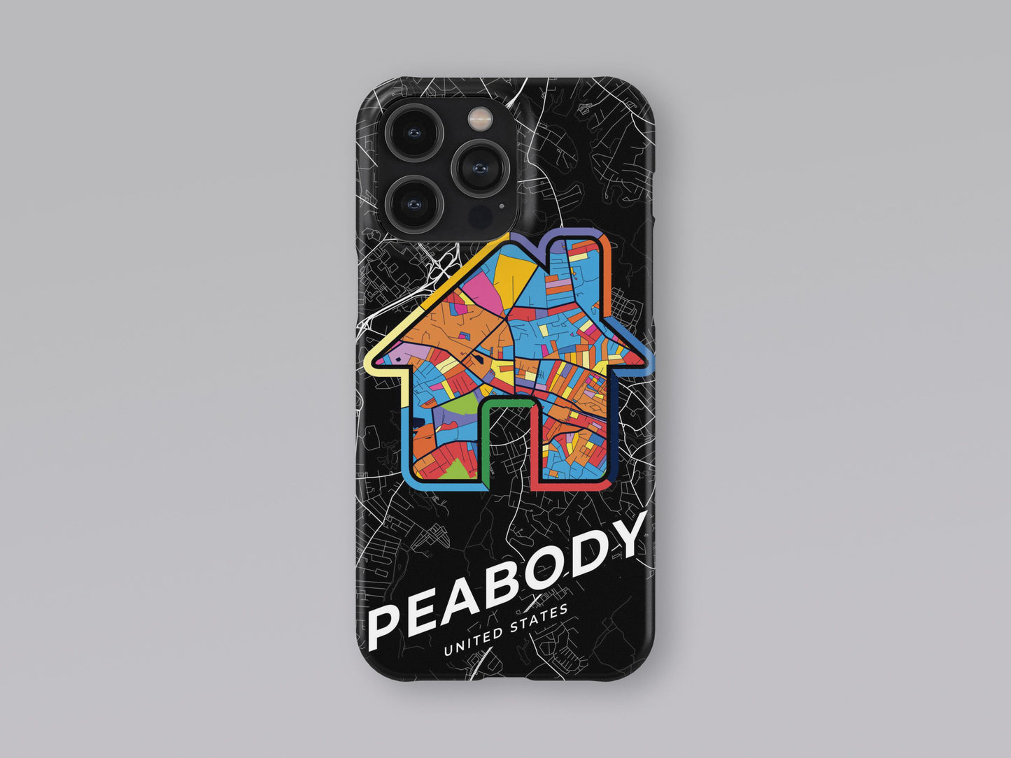 Peabody Massachusetts slim phone case with colorful icon 3