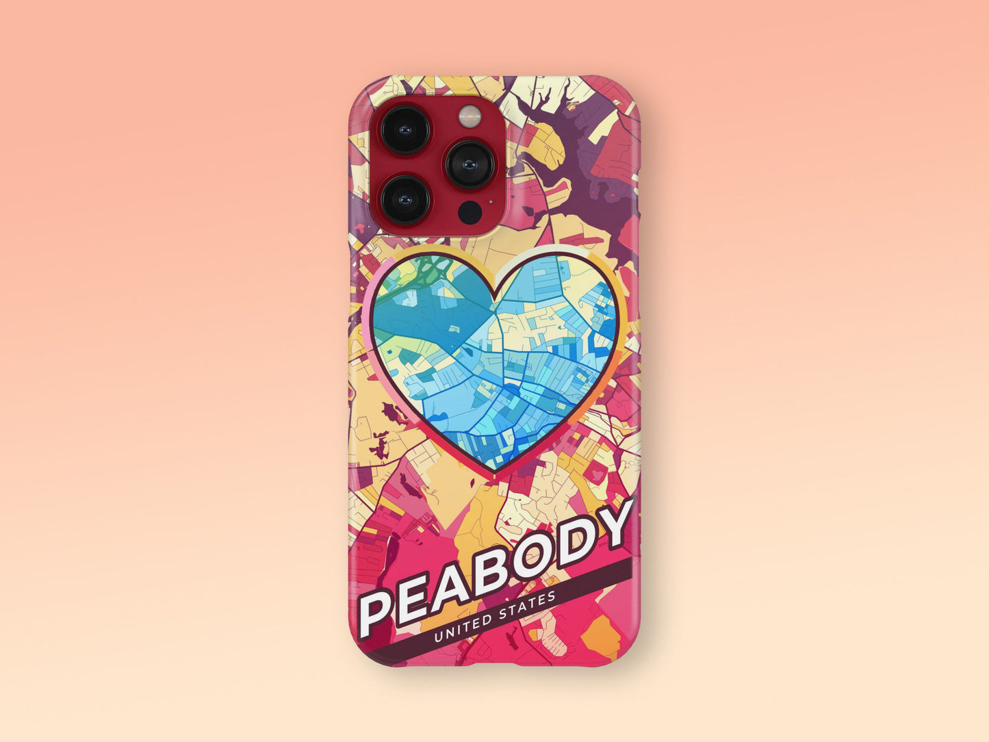Peabody Massachusetts slim phone case with colorful icon 2