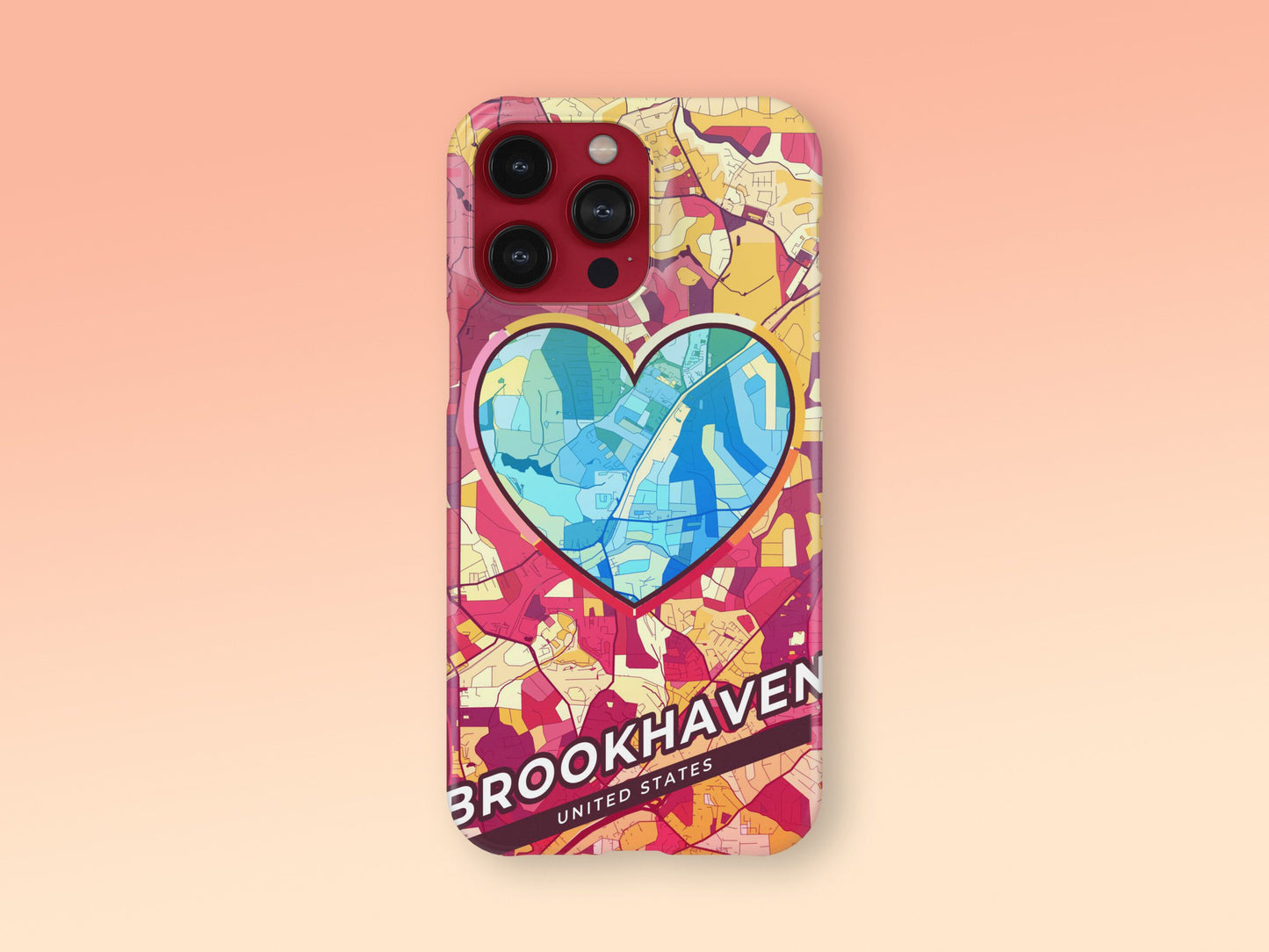 Brookhaven Georgia slim phone case with colorful icon. Birthday, wedding or housewarming gift. Couple match cases. 2