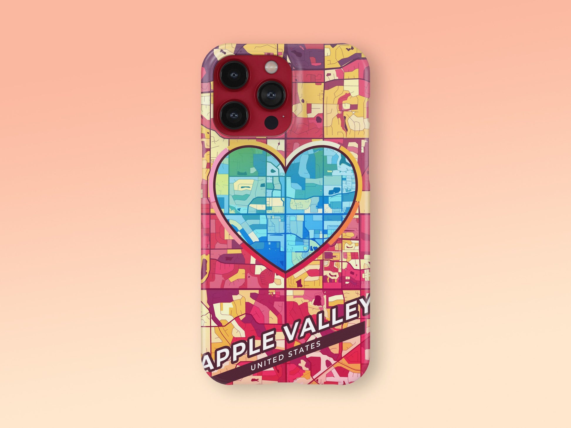Apple Valley Minnesota slim phone case with colorful icon. Birthday, wedding or housewarming gift. Couple match cases. 2
