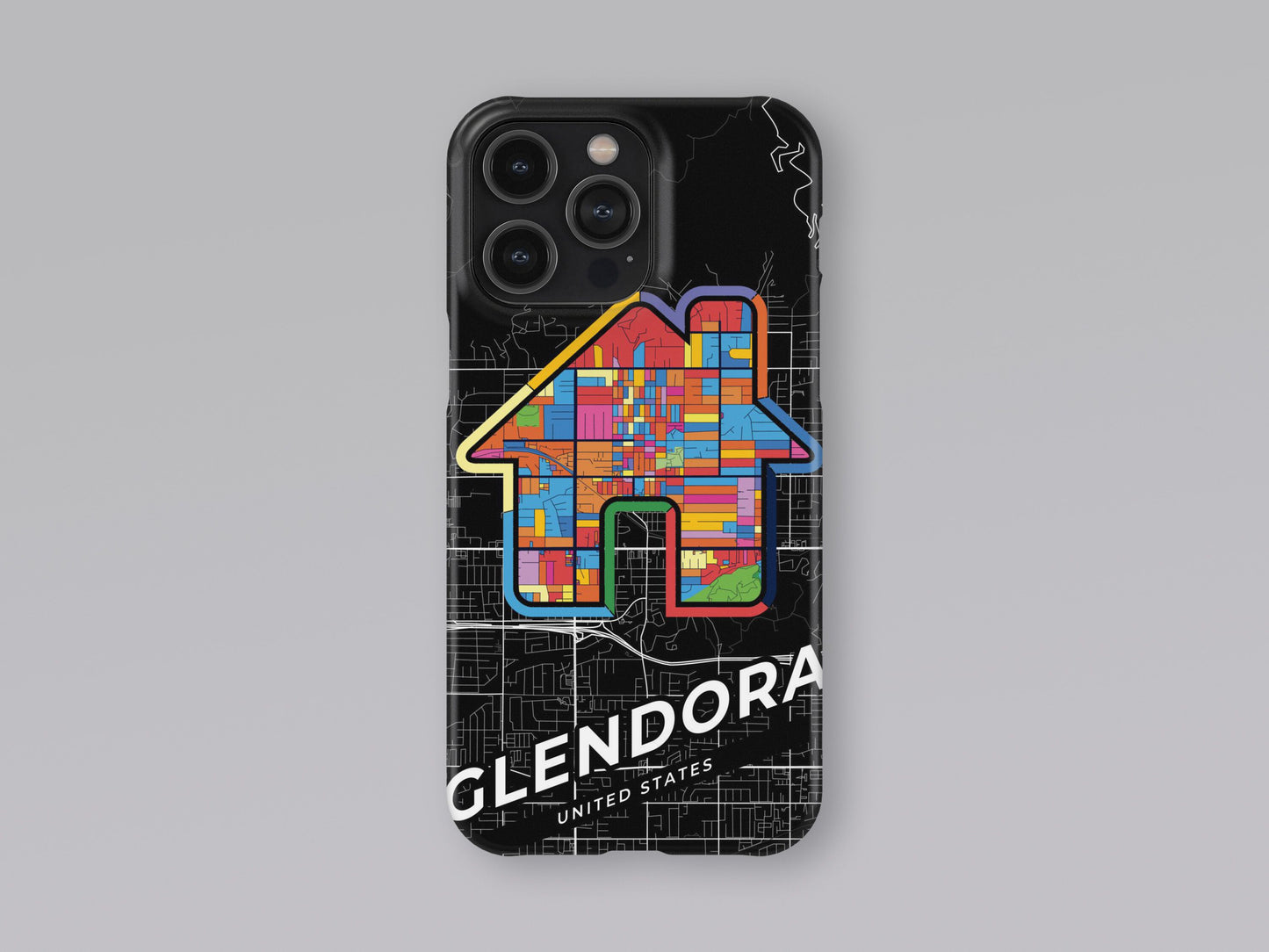 Glendora California slim phone case with colorful icon. Birthday, wedding or housewarming gift. Couple match cases. 3