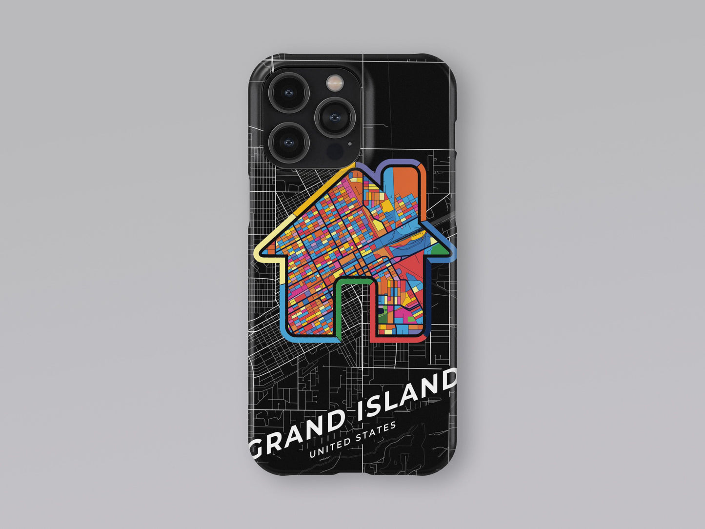 Grand Island Nebraska slim phone case with colorful icon. Birthday, wedding or housewarming gift. Couple match cases. 3