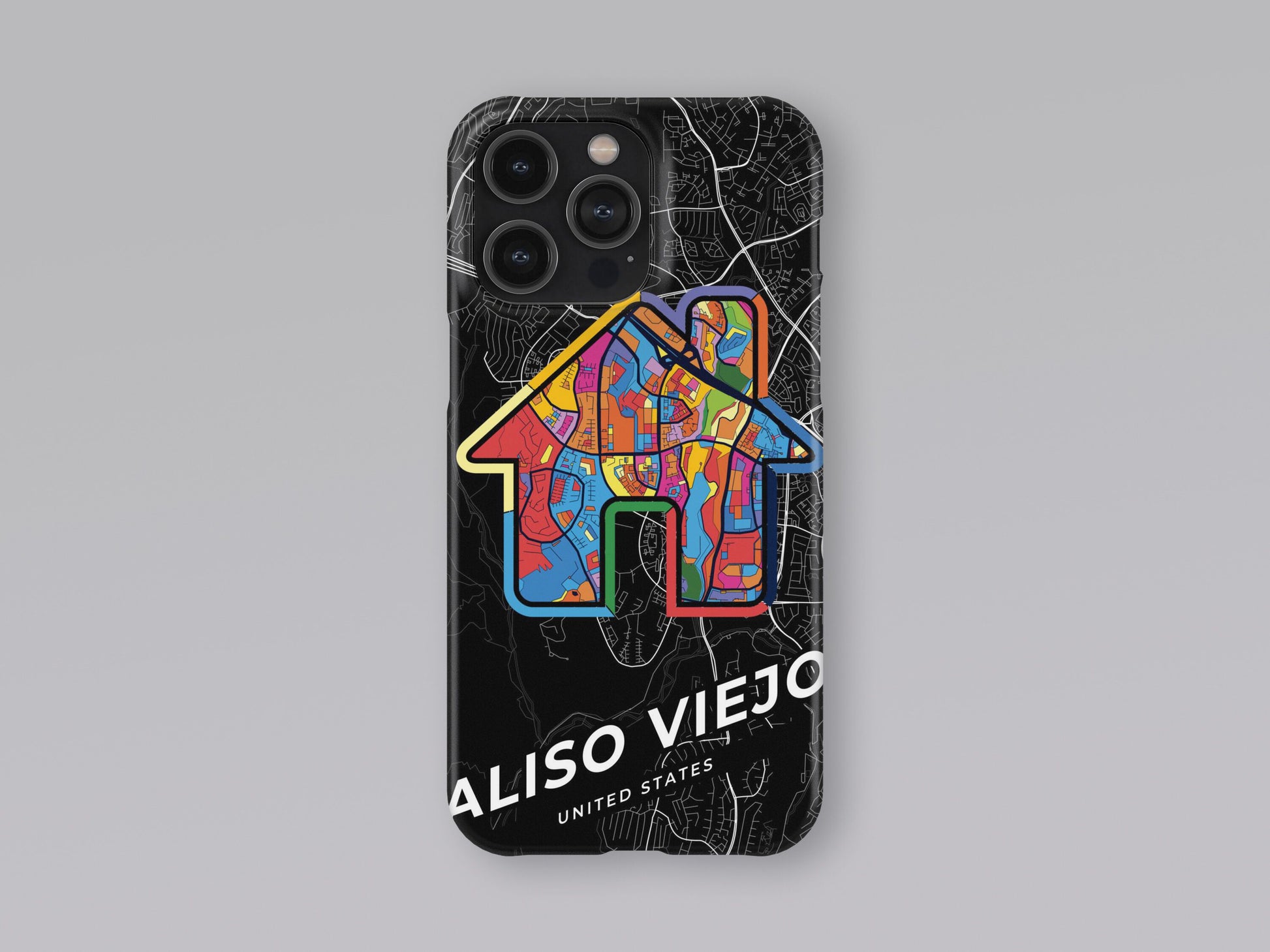 Aliso Viejo California slim phone case with colorful icon. Birthday, wedding or housewarming gift. Couple match cases. 3
